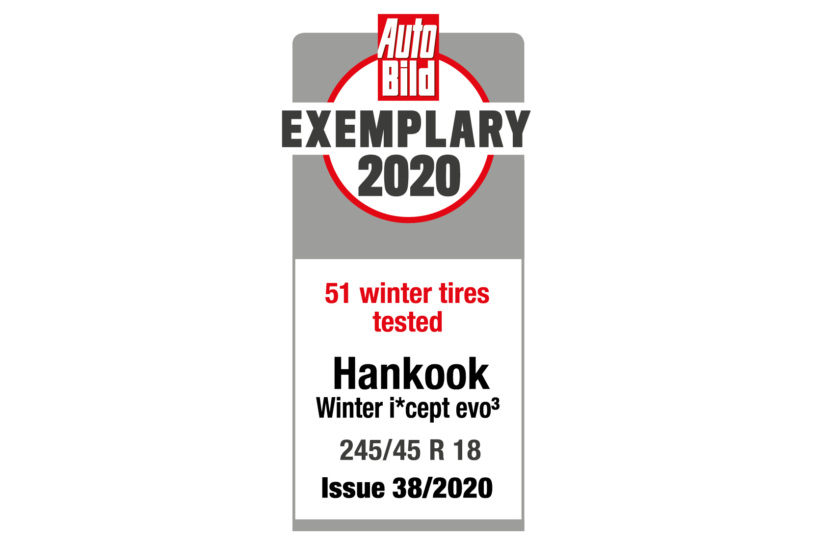 Hankook winter i*cept evo3 - AutoBild - hodnotenie Hankook winter i*cept evo3 - AutoBild - hodnotenie